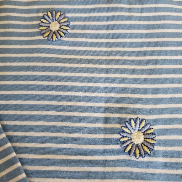 APPLESEED'S STRIPED TOP WITH EMBROIDERED DAISIES - Picture 6 of 7
